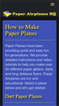 Mobile Screenshot of paperairplaneshq.com