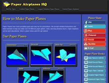 Tablet Screenshot of paperairplaneshq.com